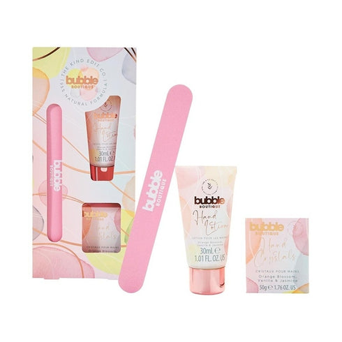 The Kind Edit Co. Bubble Boutique Hand Care Gift Set 30ml Hand Lotion + 50g Hand Crystals + Nail File